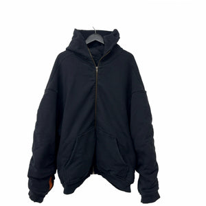 Balenciaga Oversized Sporty B Bomber Hoodie Black