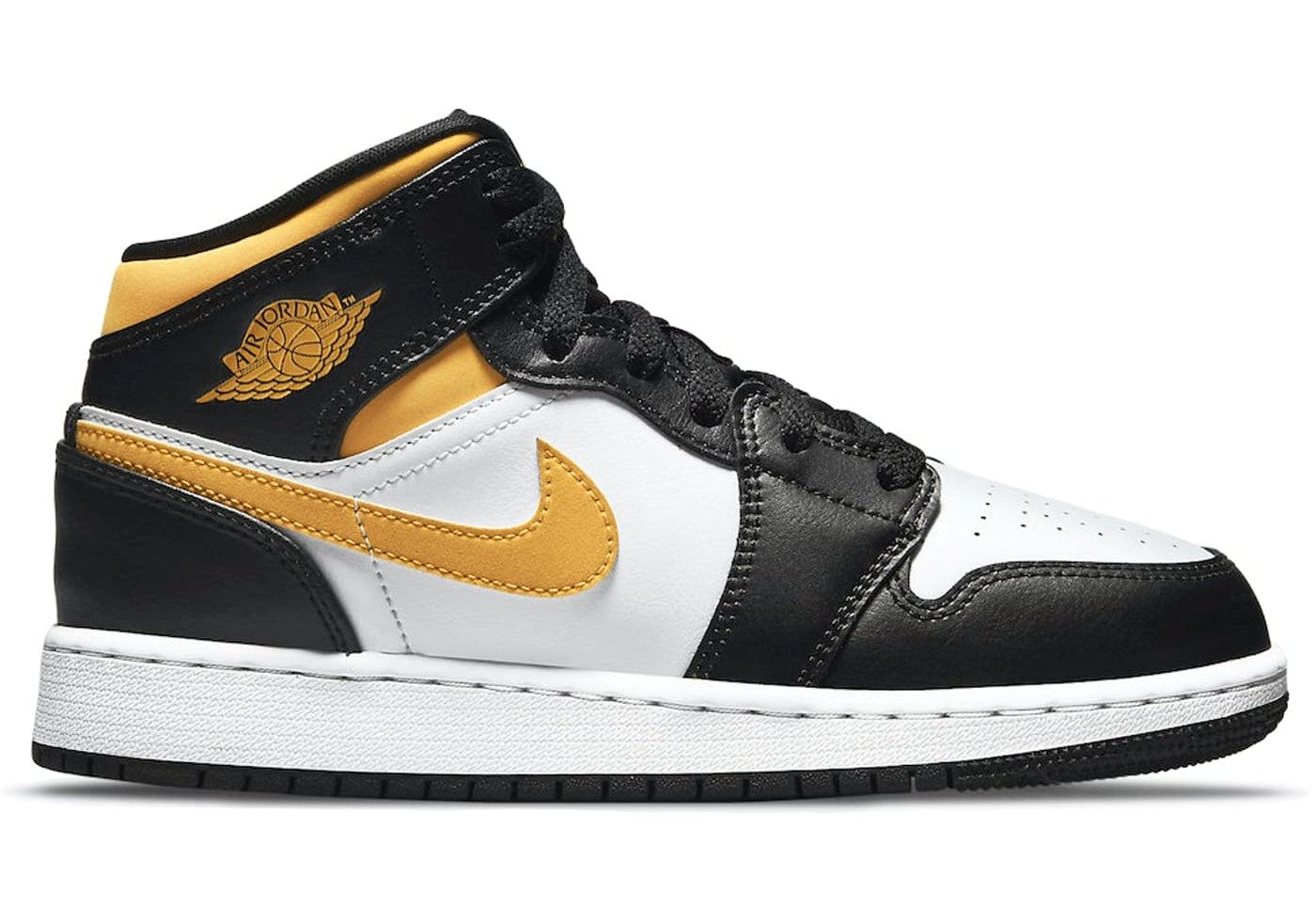 Jordan 1 Mid White Pollen Black (GS)