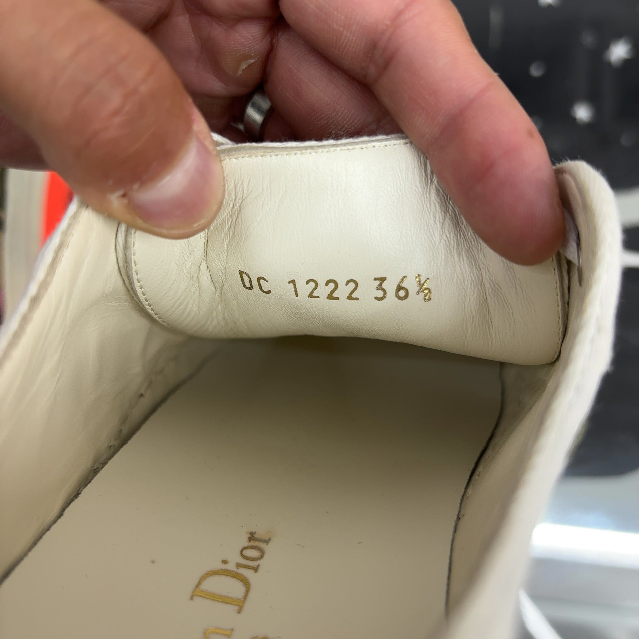 Dior Beige Floral Embroidered Canvas Walk'n'Dior Sneakers
