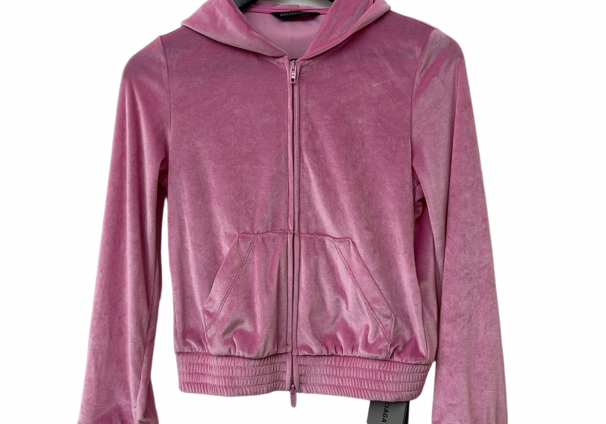 BALENCIAGA 'PINK' VELVET TRACK JACKET