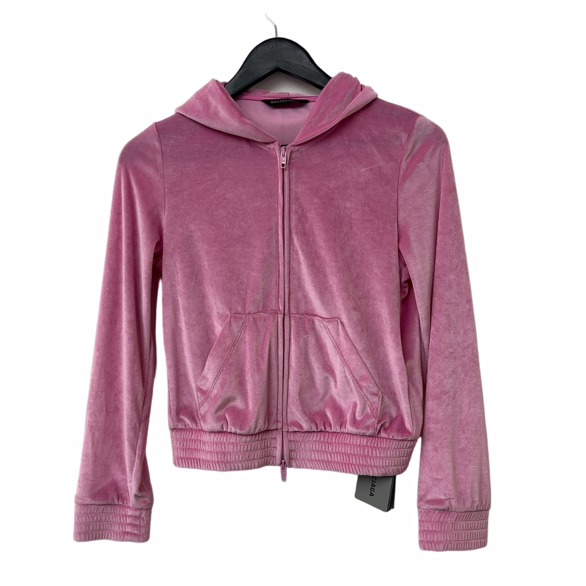 BALENCIAGA 'PINK' VELVET TRACK JACKET