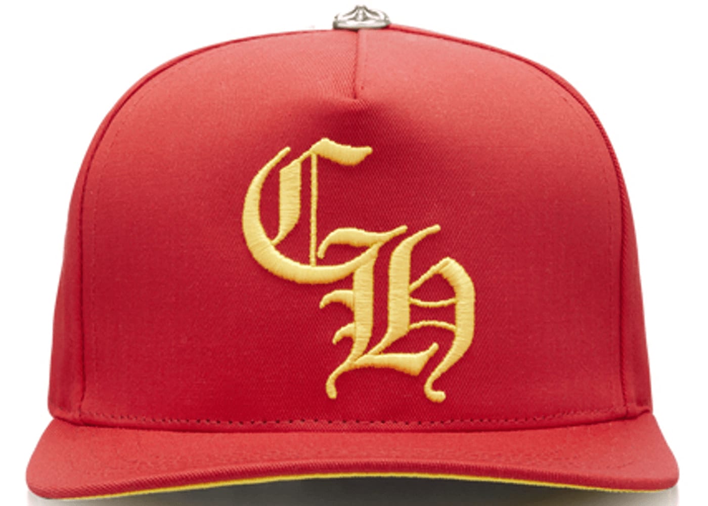 Chrome Hearts CH Silver Button Hat Red/Yellow