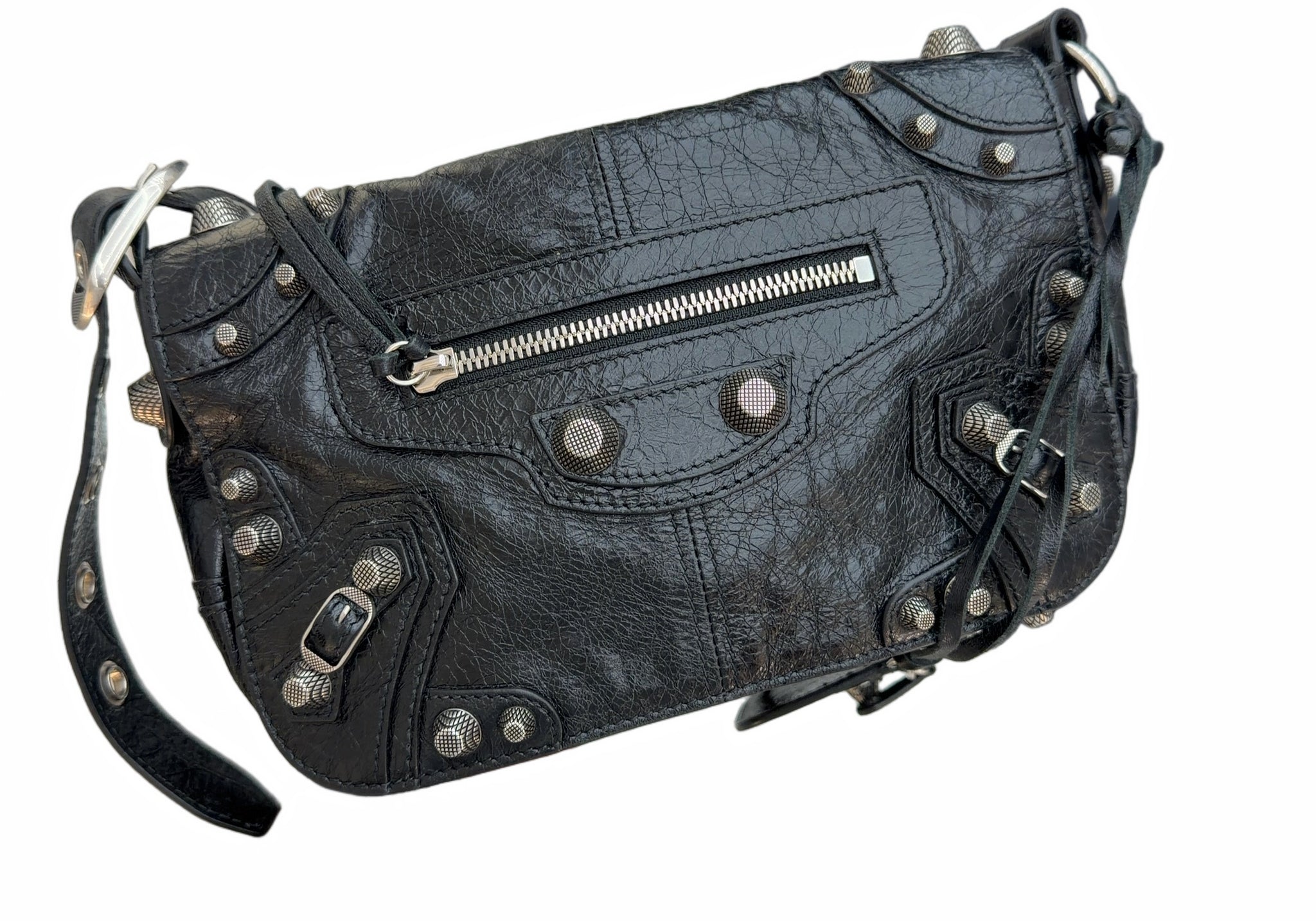 Balenciaga Le Cagole Mens XS Flap Bag Black