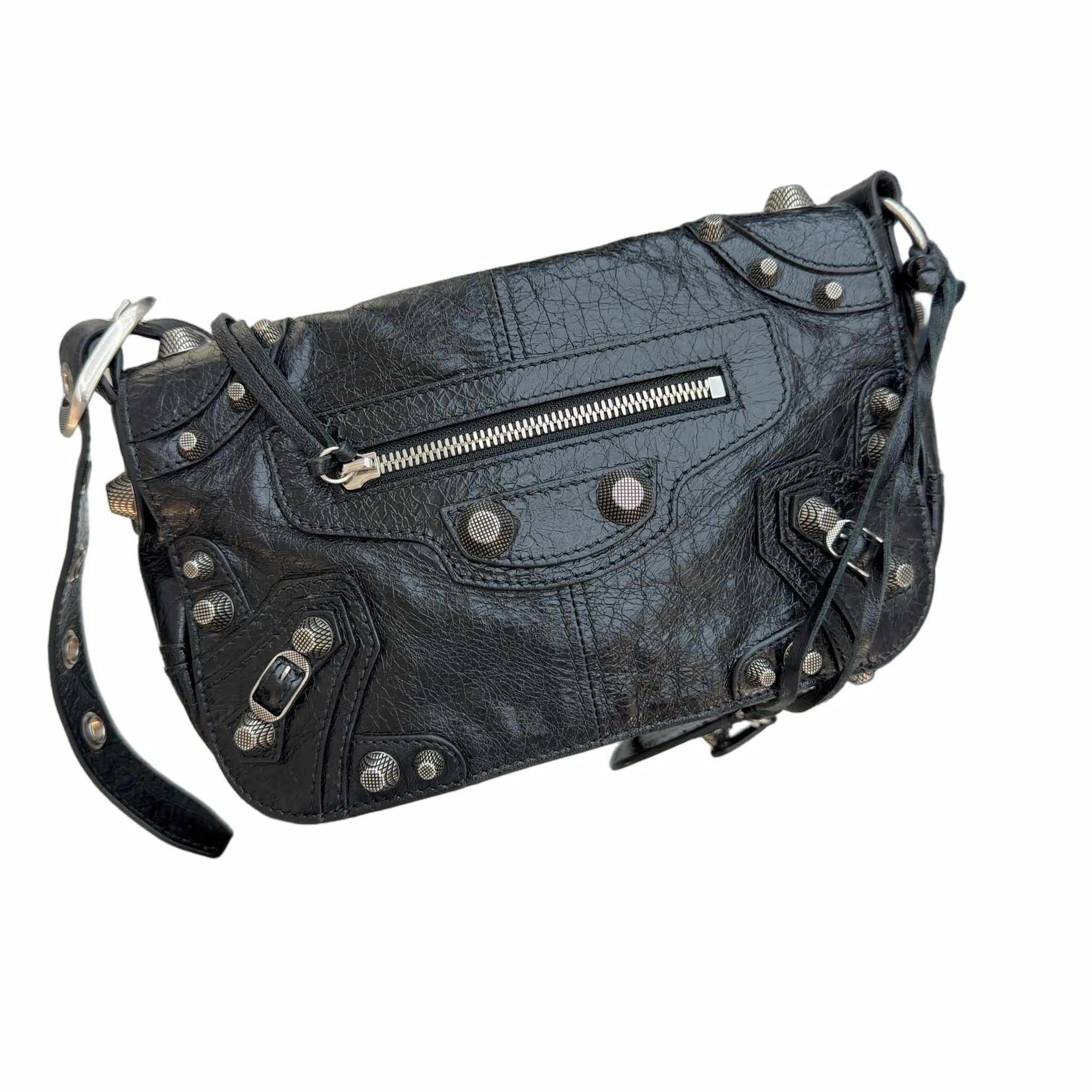 Balenciaga Le Cagole Mens XS Flap Bag Black