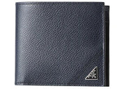 Prada (4 Card Slot) Saffiano Leather Navy Prada Bifold Wallet Navy