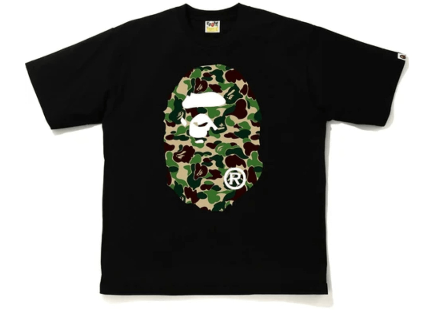 BAPE ABC Camo Big Ape Head Relaxed Tee Black/Green