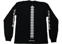 Chrome Hearts Cemetery Cross Tire Tracks L/S T-shirt Black