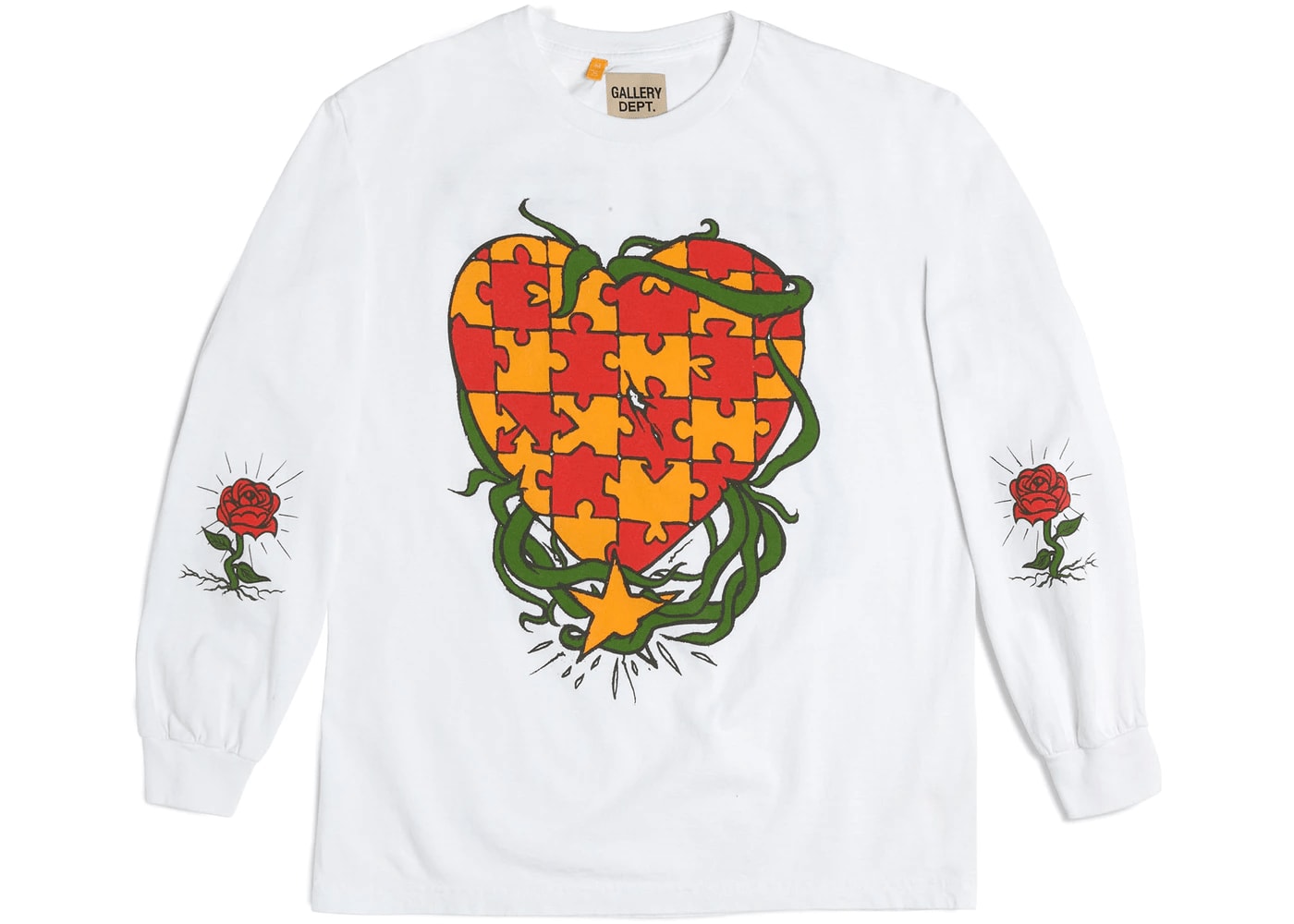 Gallery Dept. Puzzle Heart L/S Tee White