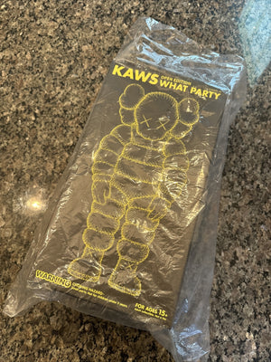 KAWS Open Edition What Party Vinyl Figure Yellow (Box & Inserts Only)