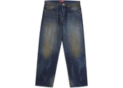 Supreme Distressed Loose Fit Selvedge Jean (SS25) Washed Indigo