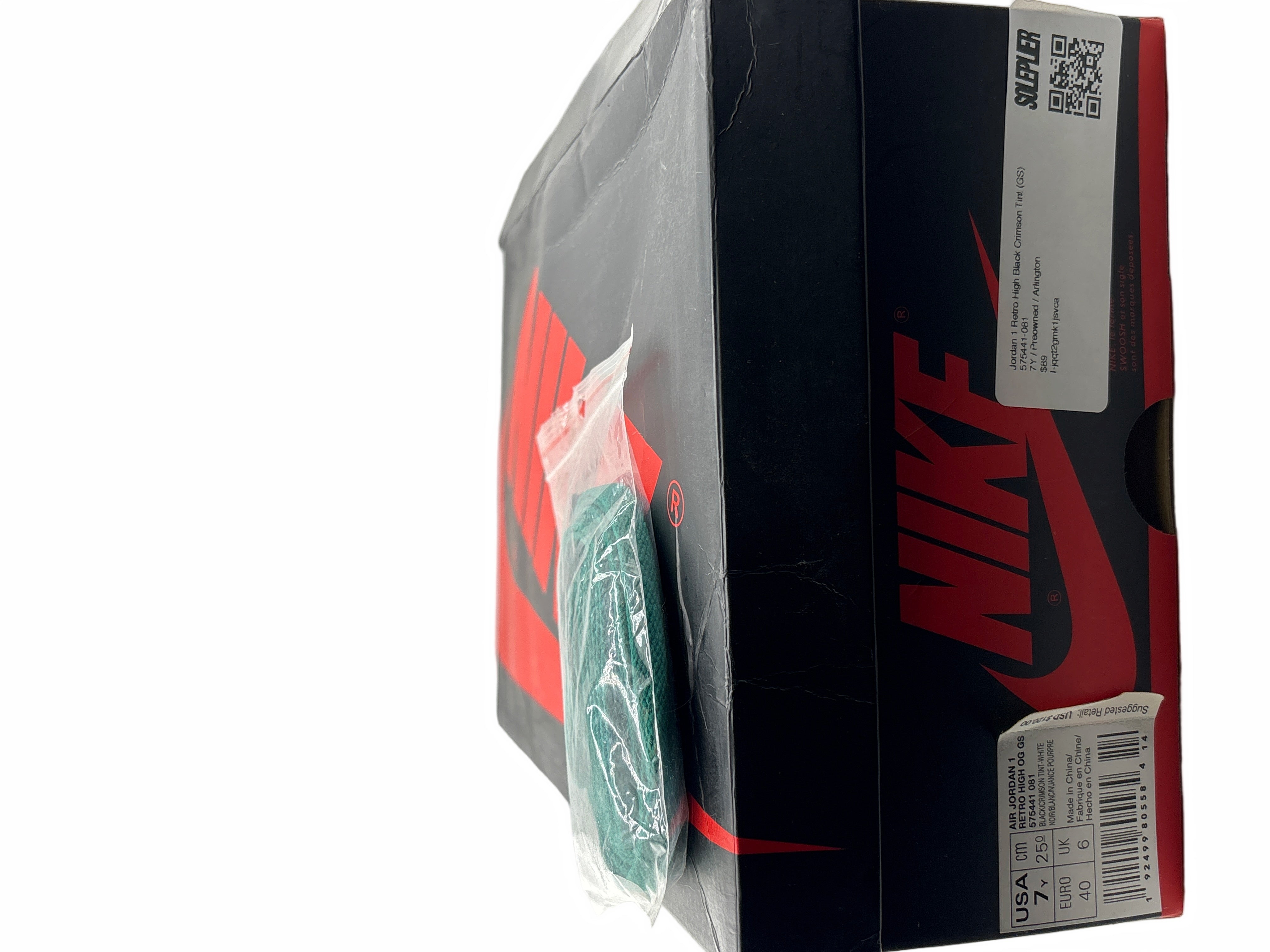 Jordan 1 Retro High Black Crimson Tint (GS)