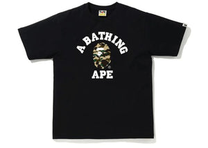 BAPE 1st Camo College T-Shirt Black/Yellow