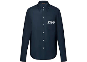 Louis Vuitton x Nigo Printed Signature Long-Sleeved Shirt Deep Navy