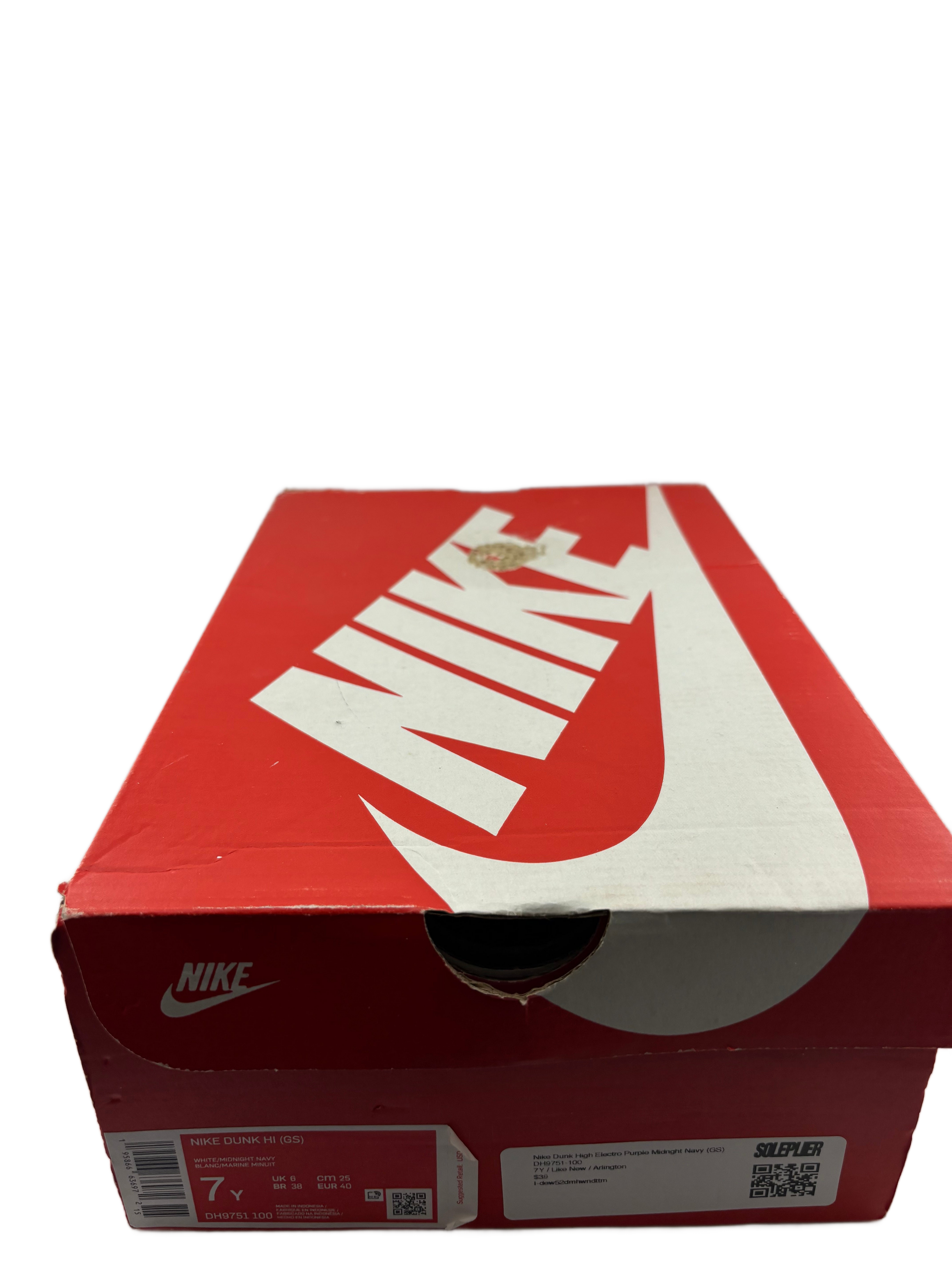 Nike Dunk High Electro Purple Midnght Navy (GS)