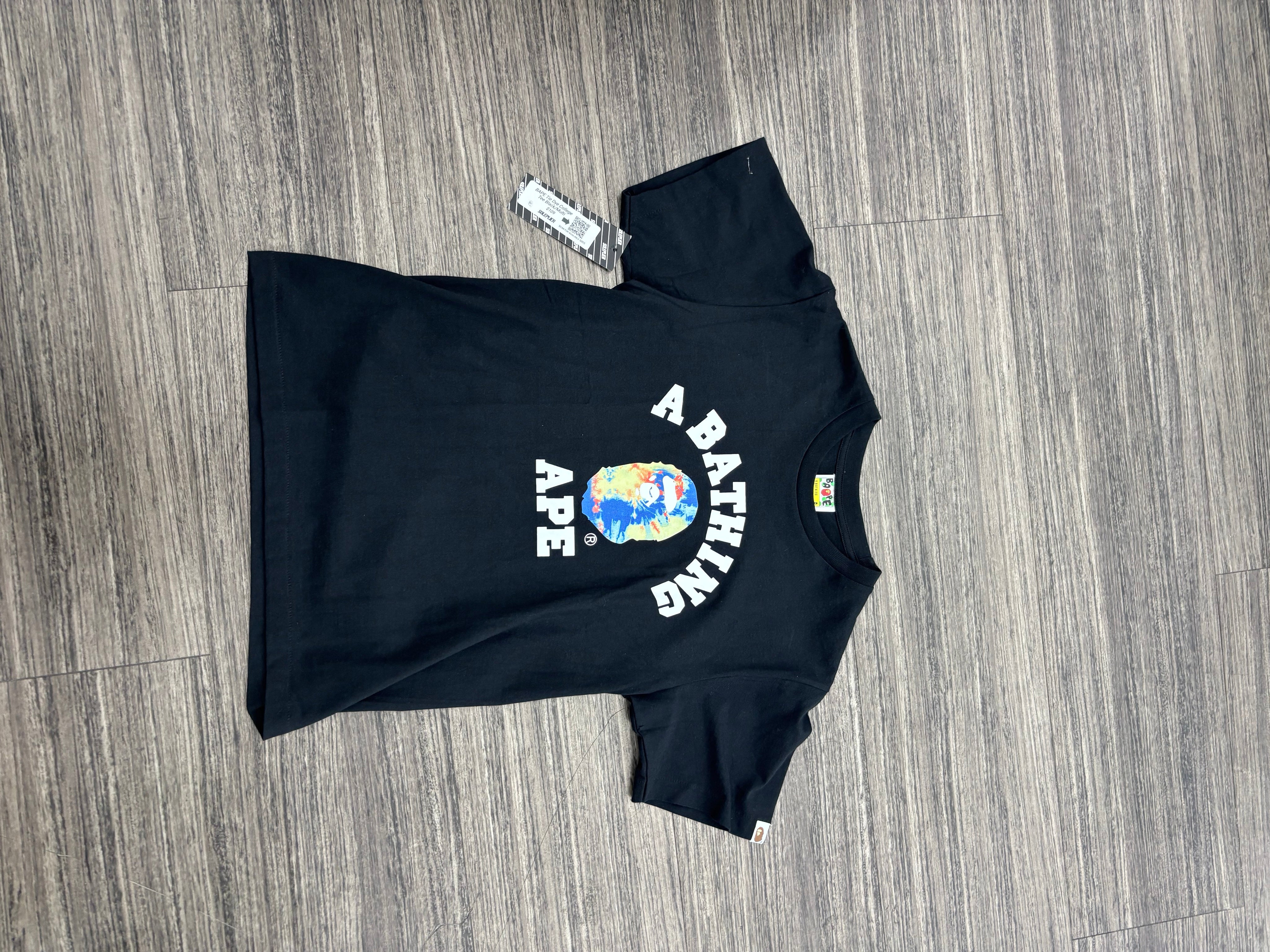 BAPE Tie Dye College Tee Black/Multi