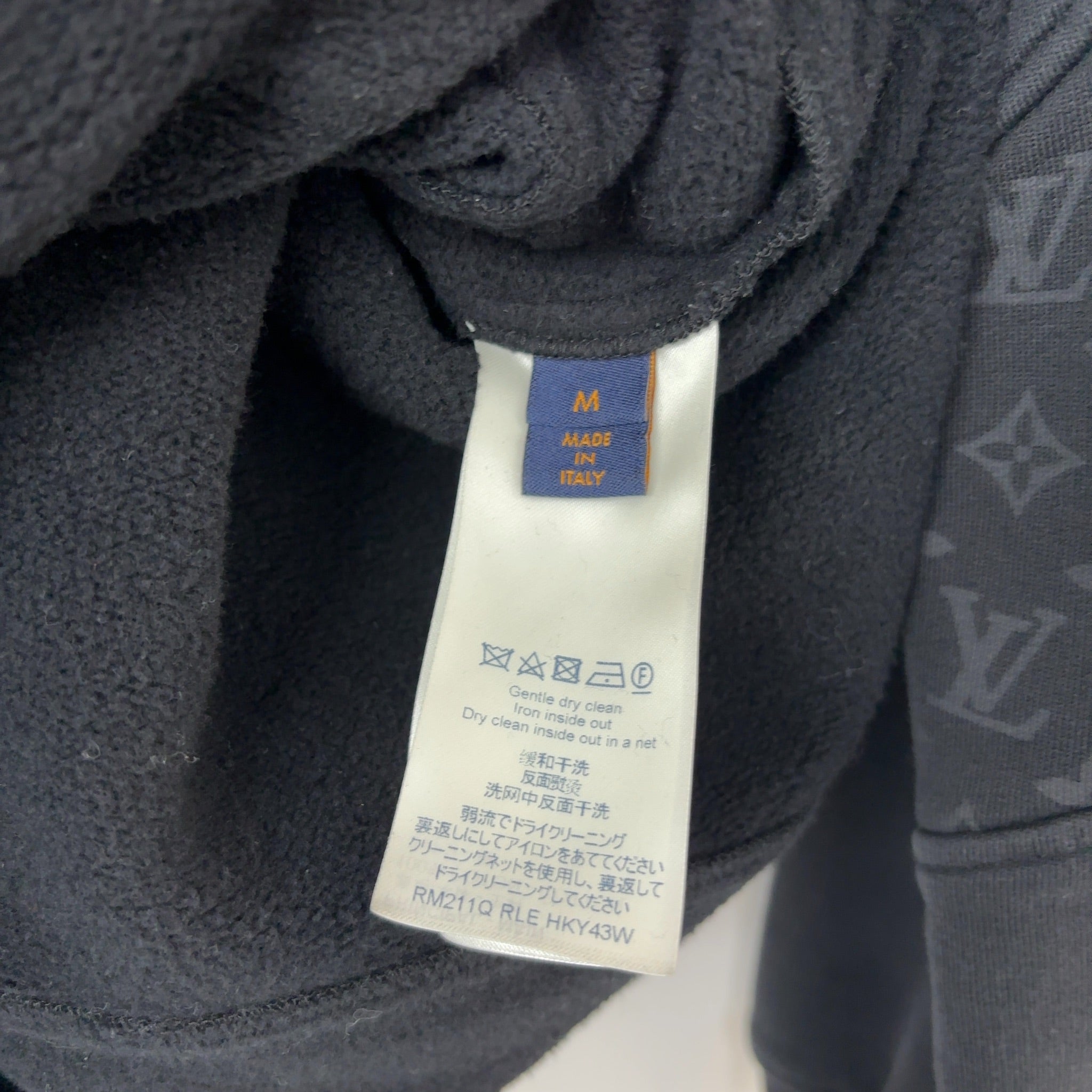 Louis Vuitton Monogram Circle Cut Hoodie Black