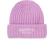 Supreme Chunky Rib Classic Logo Beanie Pink