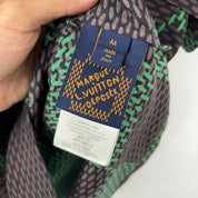 Louis Vuitton Open Collar Short-Sleeved Silk Shirt Jolly Green
