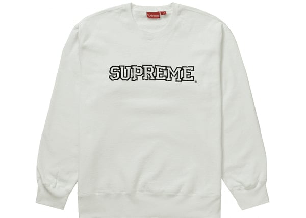 Supreme Shattered Logo Crewneck White