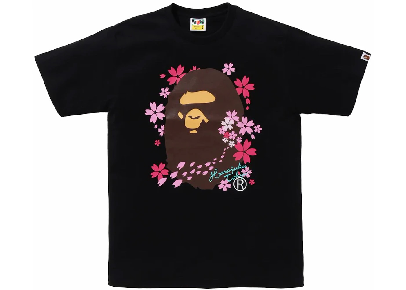 BAPE Sakura Ape Head Tee (SS24) Black