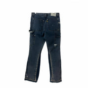 GALLERY DEPT 'WHITE PAINT' NAVY CARPENTER FLARE JEANS