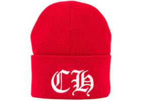 Chrome Hearts CH Logo Beanie Red/White