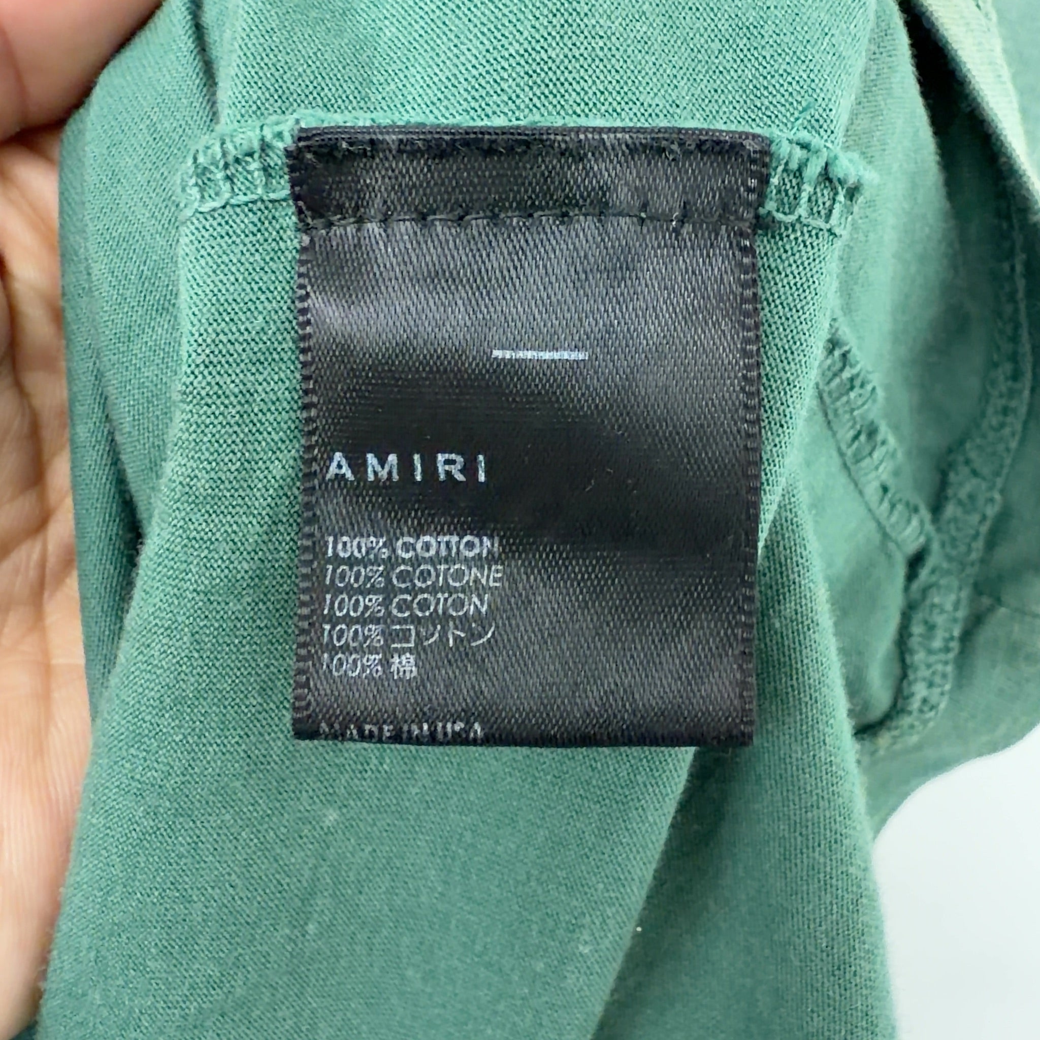 Amiri Vintage Tiger Tee Green