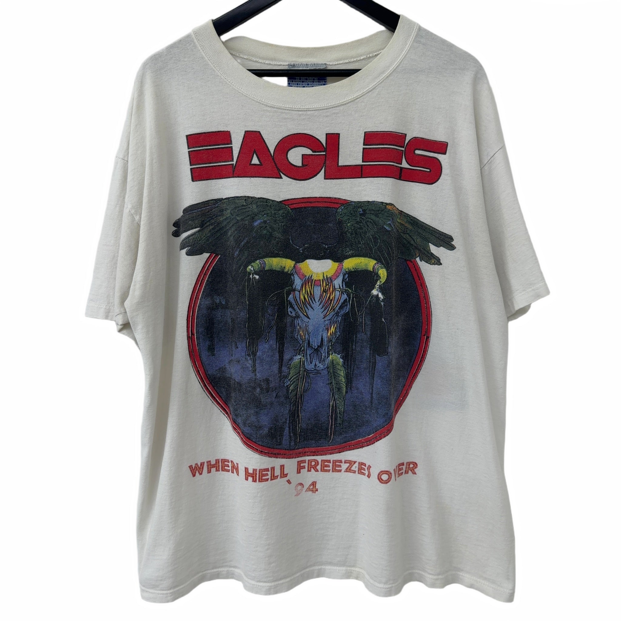 Vintage 1994 Eagles When Hell Freezes Over Tee White