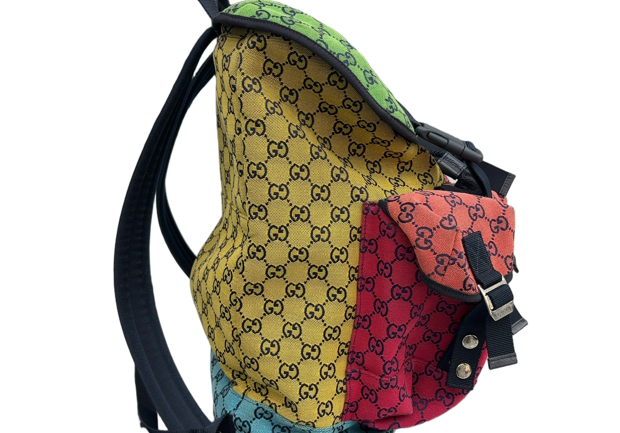 Gucci Multicolor GG Canvas Three Pocket Backpack