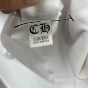 Chrome Hearts Vertical Logo Hoodie White