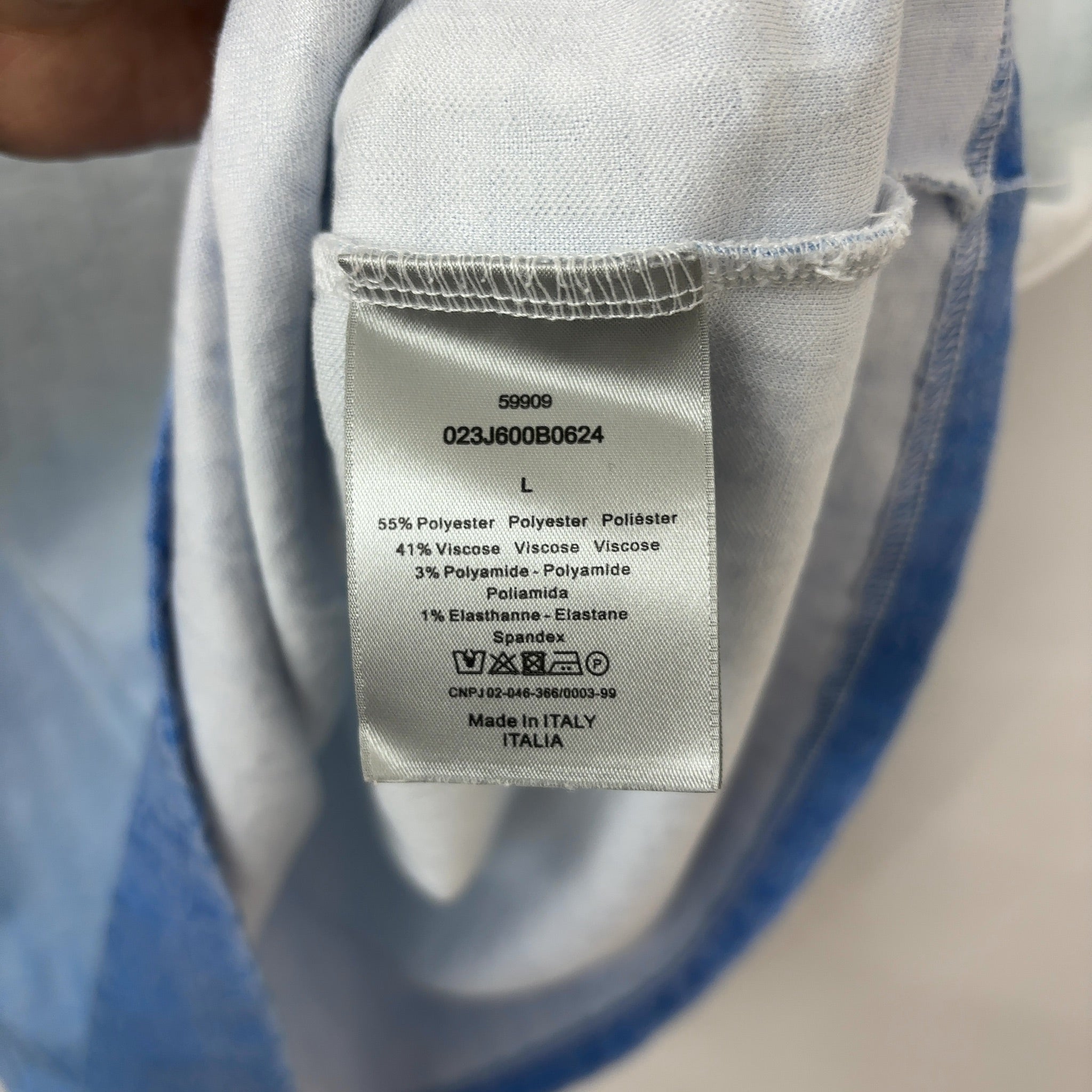 Dior Oblique Gradient Tee Blue/White