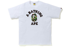 BAPE ABC Camo College Tee White/Green