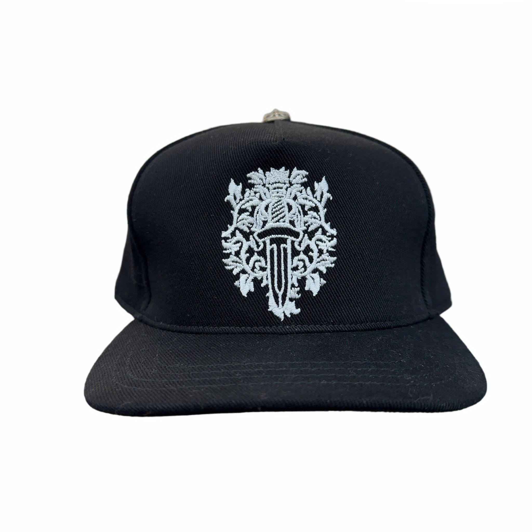 Chrome Hearts Dagger Denim Baseball Hat Black/White