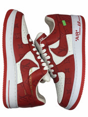 Louis Vuitton Nike Air Force 1 Low By Virgil Abloh White Red