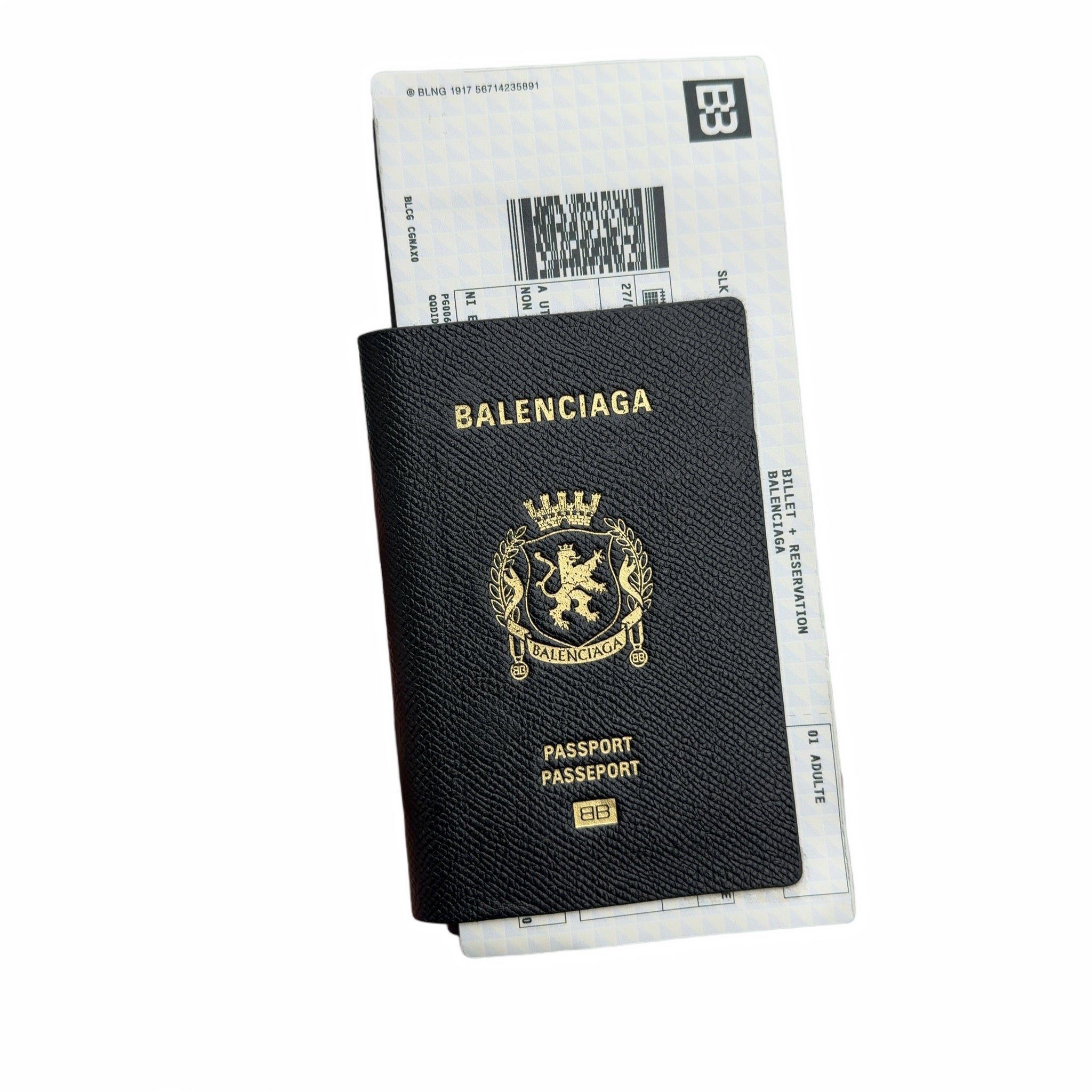 Balenciaga Passport Long Wallet 1 Ticket Black