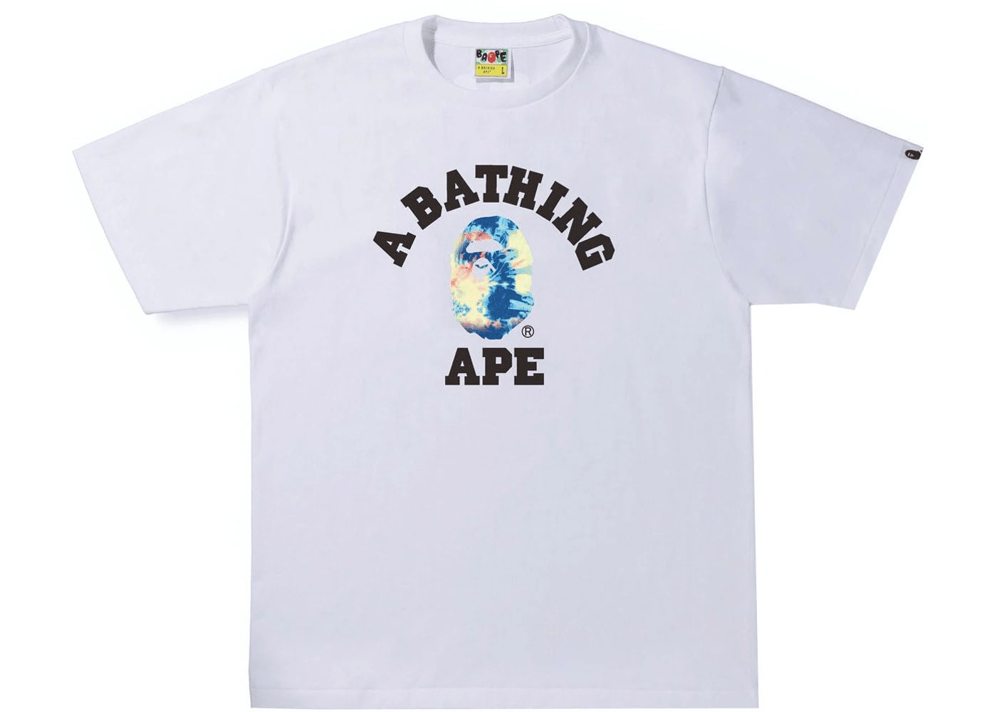 BAPE Tie Dye College Tee White/Multi