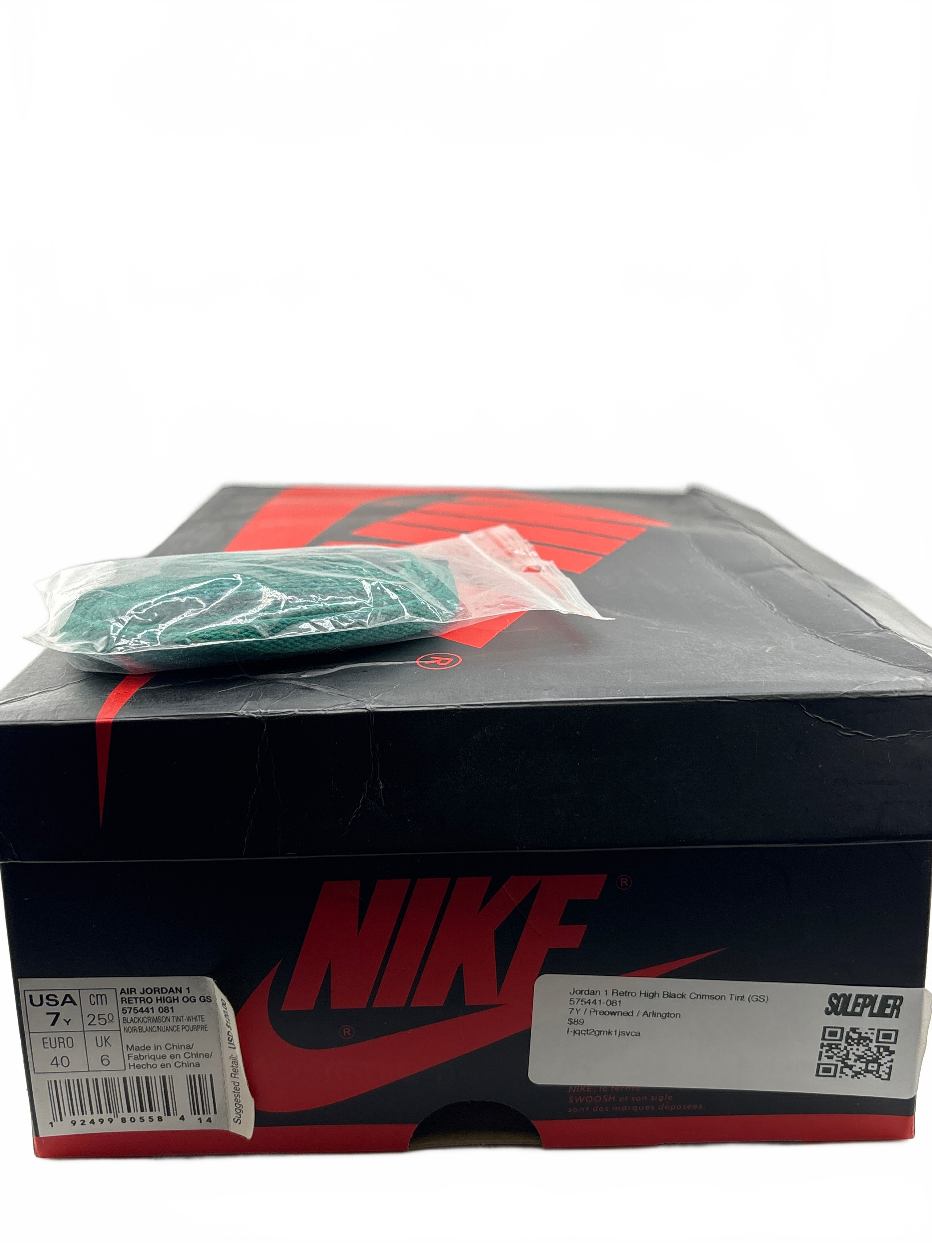 Jordan 1 Retro High Black Crimson Tint (GS)