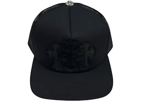 Chrome Hearts Triple Cross Cemetery Trucker Hat Black