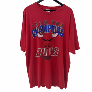 Vintage 1996 Chicago Bulls Champions Tee Red