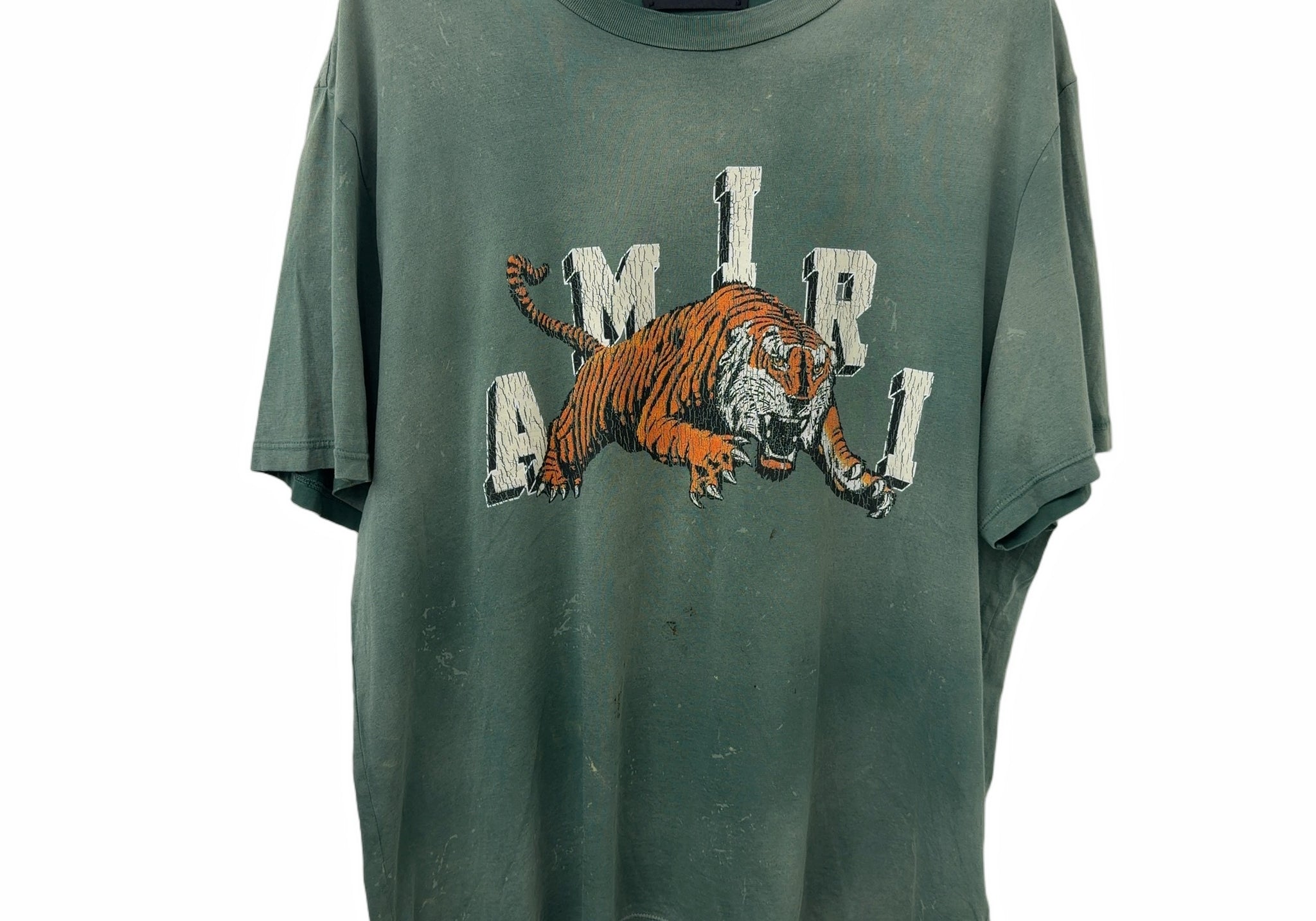 Amiri Vintage Tiger Tee Green