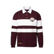 LV Damier Striped Long-Sleeved Polo Shirt