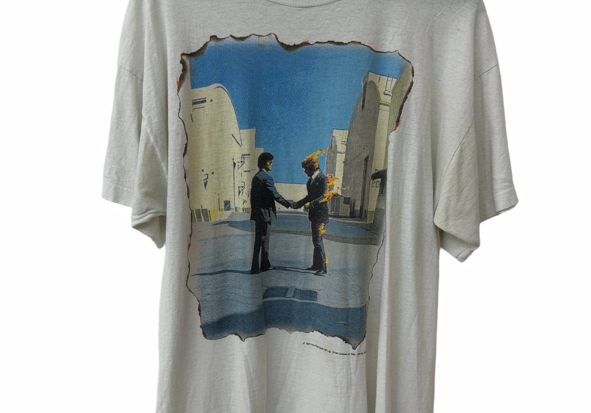 Vintage 1997 Pink Floyd Handshake Tee White