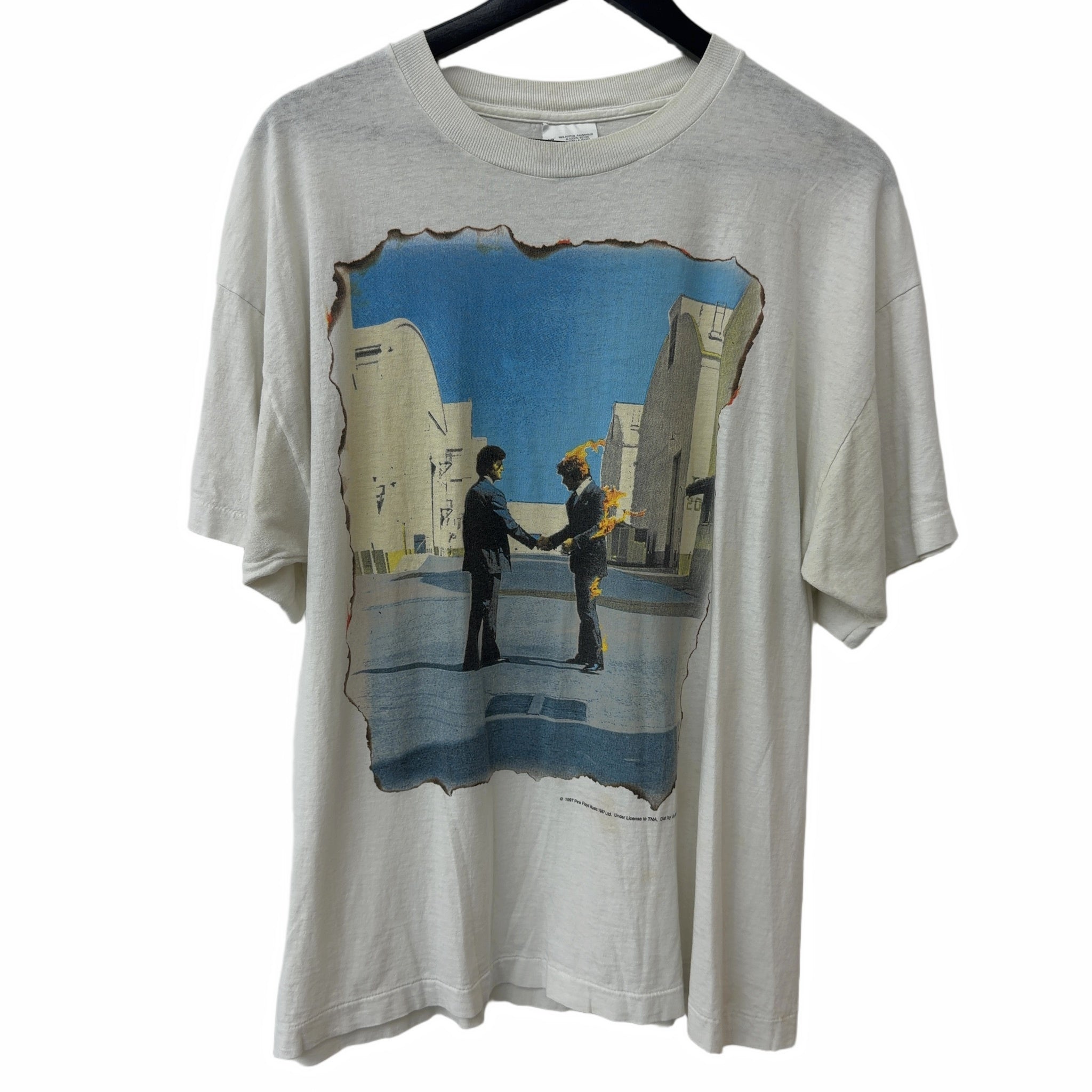 Vintage 1997 Pink Floyd Handshake Tee White