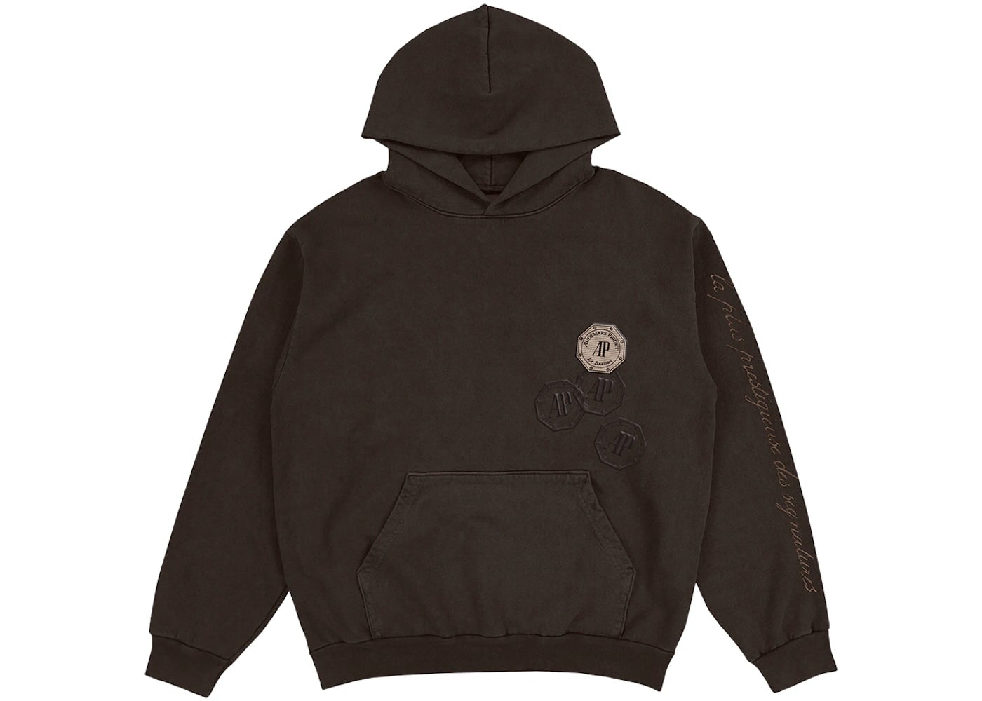 Travis Scott CJ X Audemars Piguet Emblem Hoodie Dark Brown