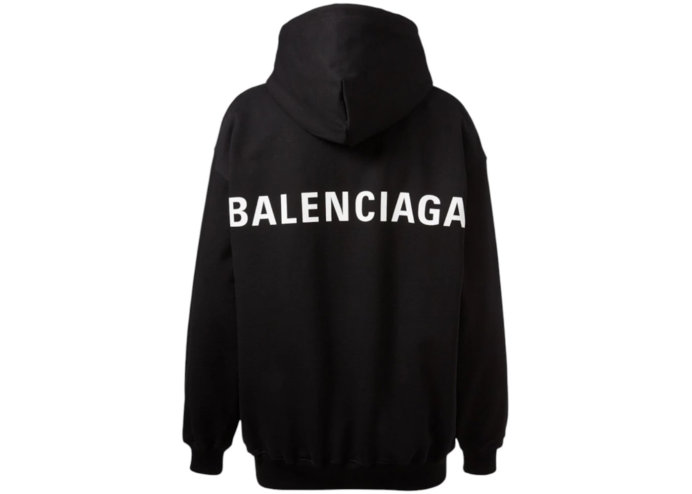 Balenciaga Classic Middle Back Logo Hoodie Black