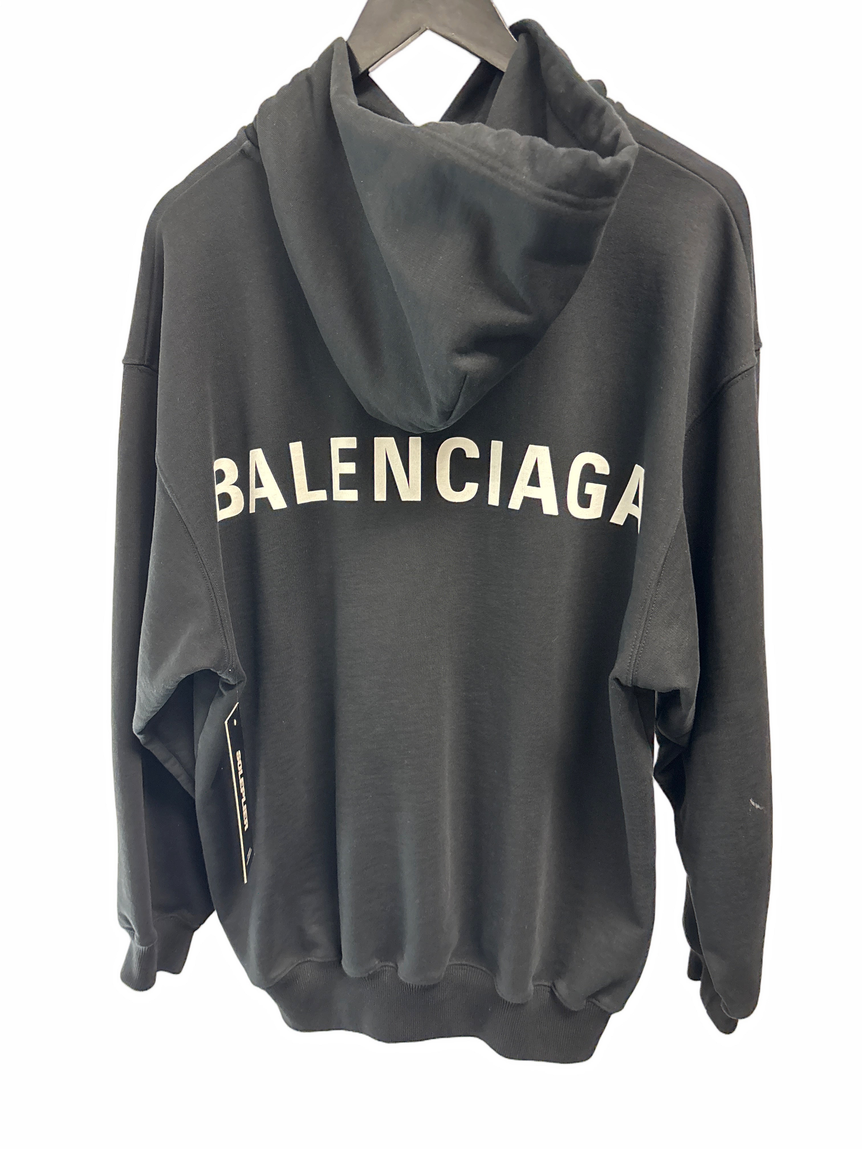 Balenciaga Archetype Back Logo Hoodie Black