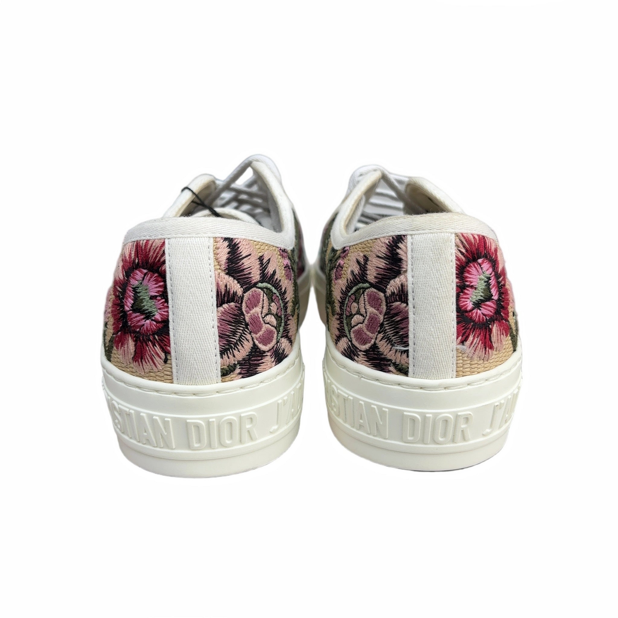 Dior Beige Floral Embroidered Canvas Walk'n'Dior Sneakers