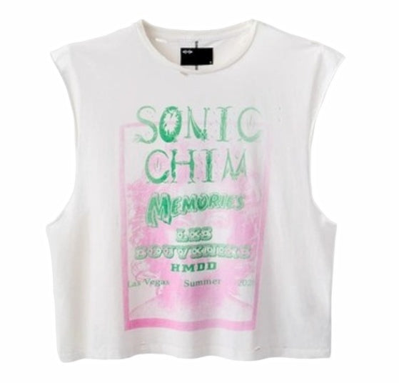 HMDD Adults Only Cut Off Tee White