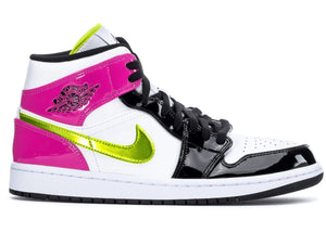 Jordan 1 Mid White Black Cyber Pink