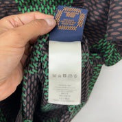 Louis Vuitton Open Collar Short-Sleeved Silk Shirt Jolly Green